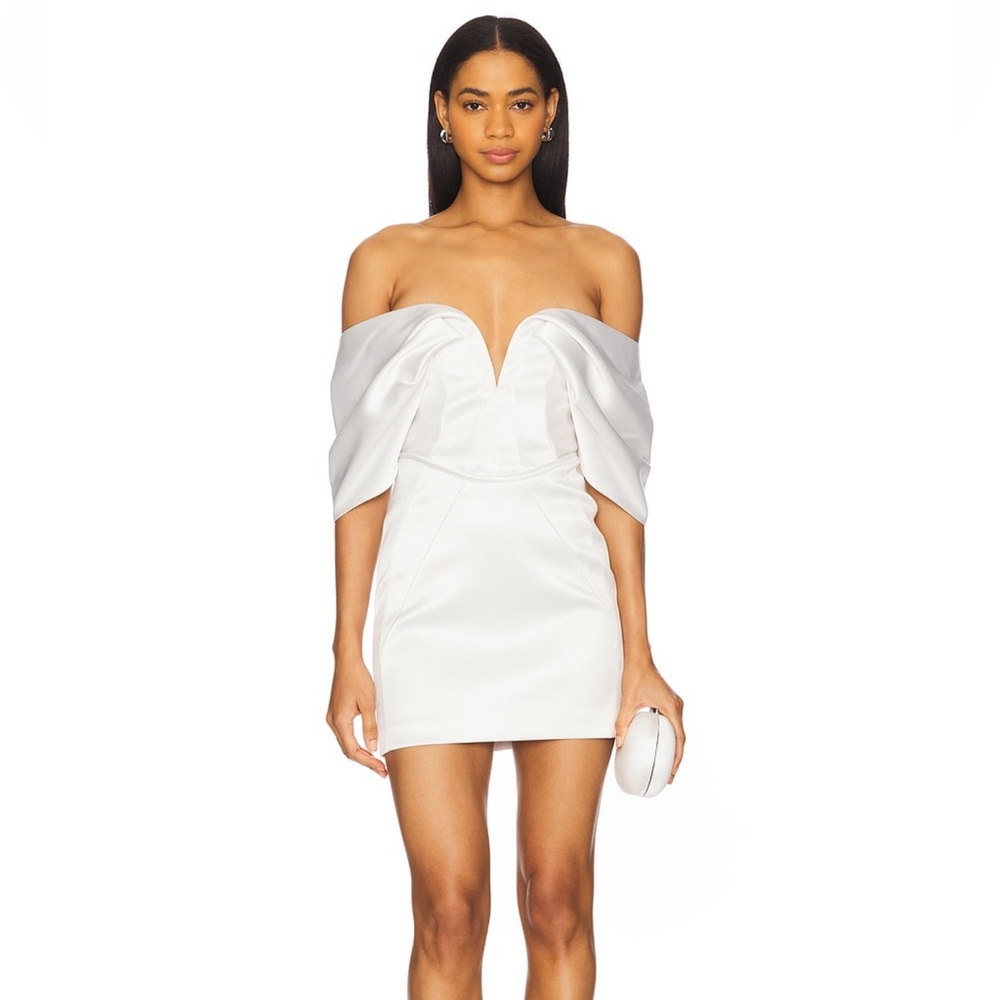 NBD Ariya Elegant Off-Shoulder Ivory Dress